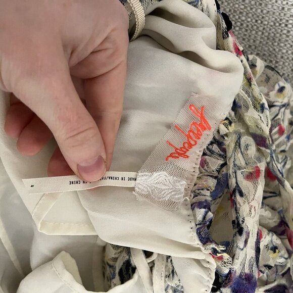 Free People Cherry Blossom Sheer Mesh Maxi Gown Dress Size 4‎ - Picture 8 of 11